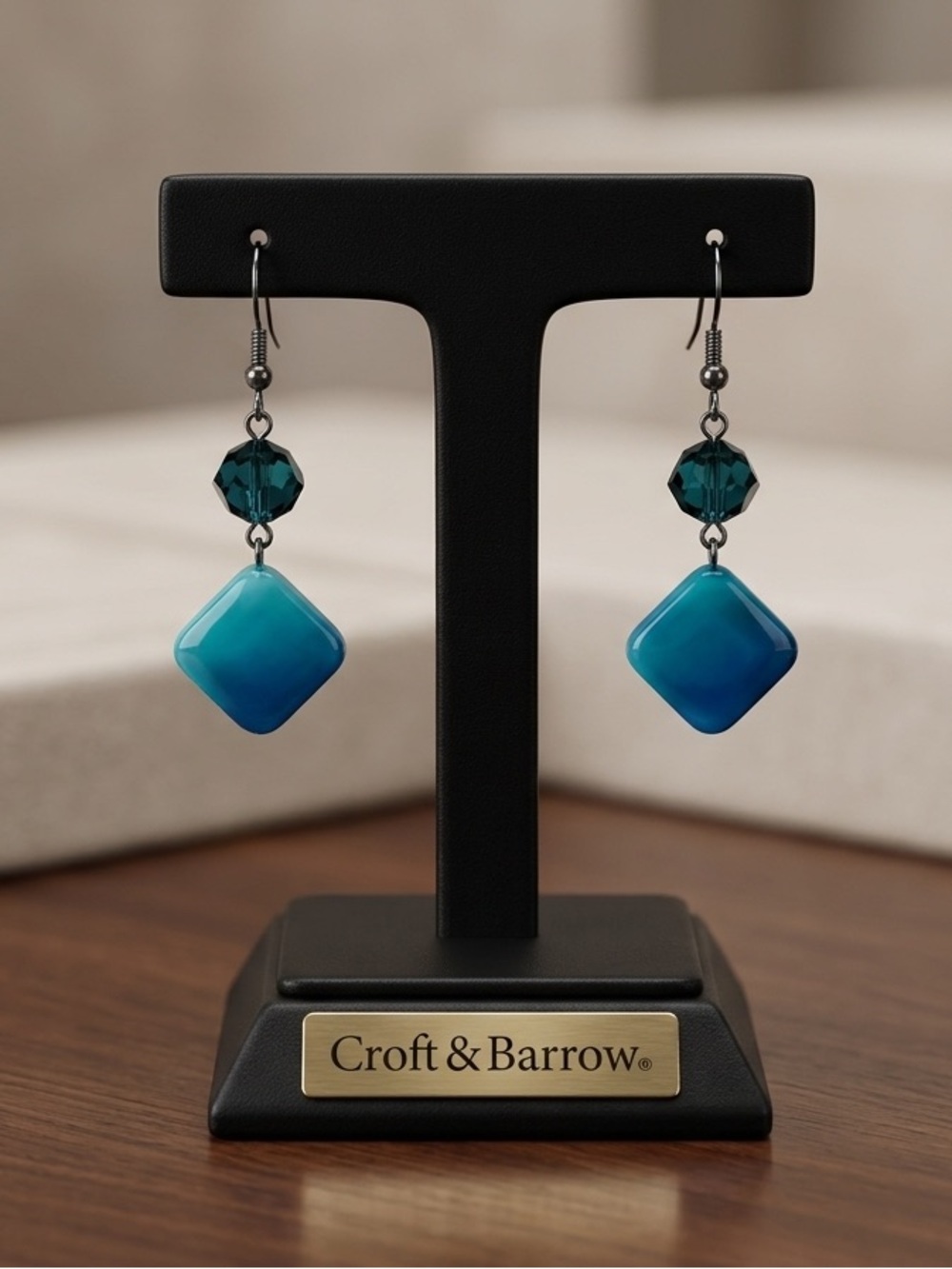 🌸 Croft & Barrow Blue Drop Statement Earrings 🌸